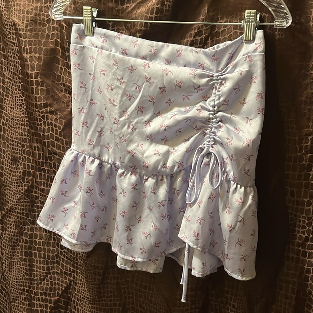Misty rose floral skirt